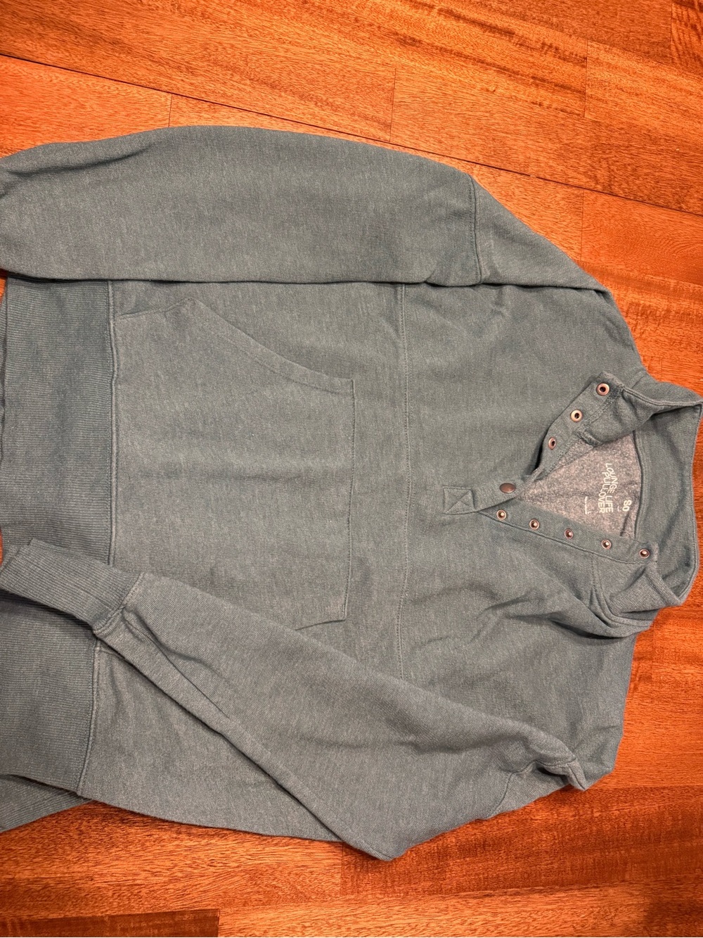 SO Men's Slate Blue Henley Hoodie